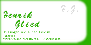 henrik glied business card